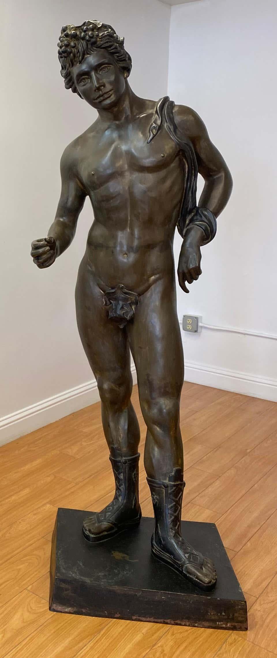 roman statue of germanic man