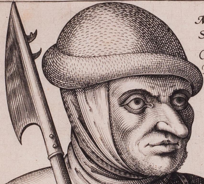 17th Century Dutch engraving 'Mein Greit; Mein Greit' - Old Masters Print by Julius Goltzius 