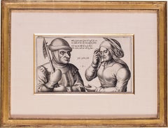 Niederländischer Gravur des 17. Jahrhunderts „Mein Greit; Mein Greit“