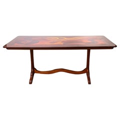 Julius Hatofsky Wood Inlaid Dining Table