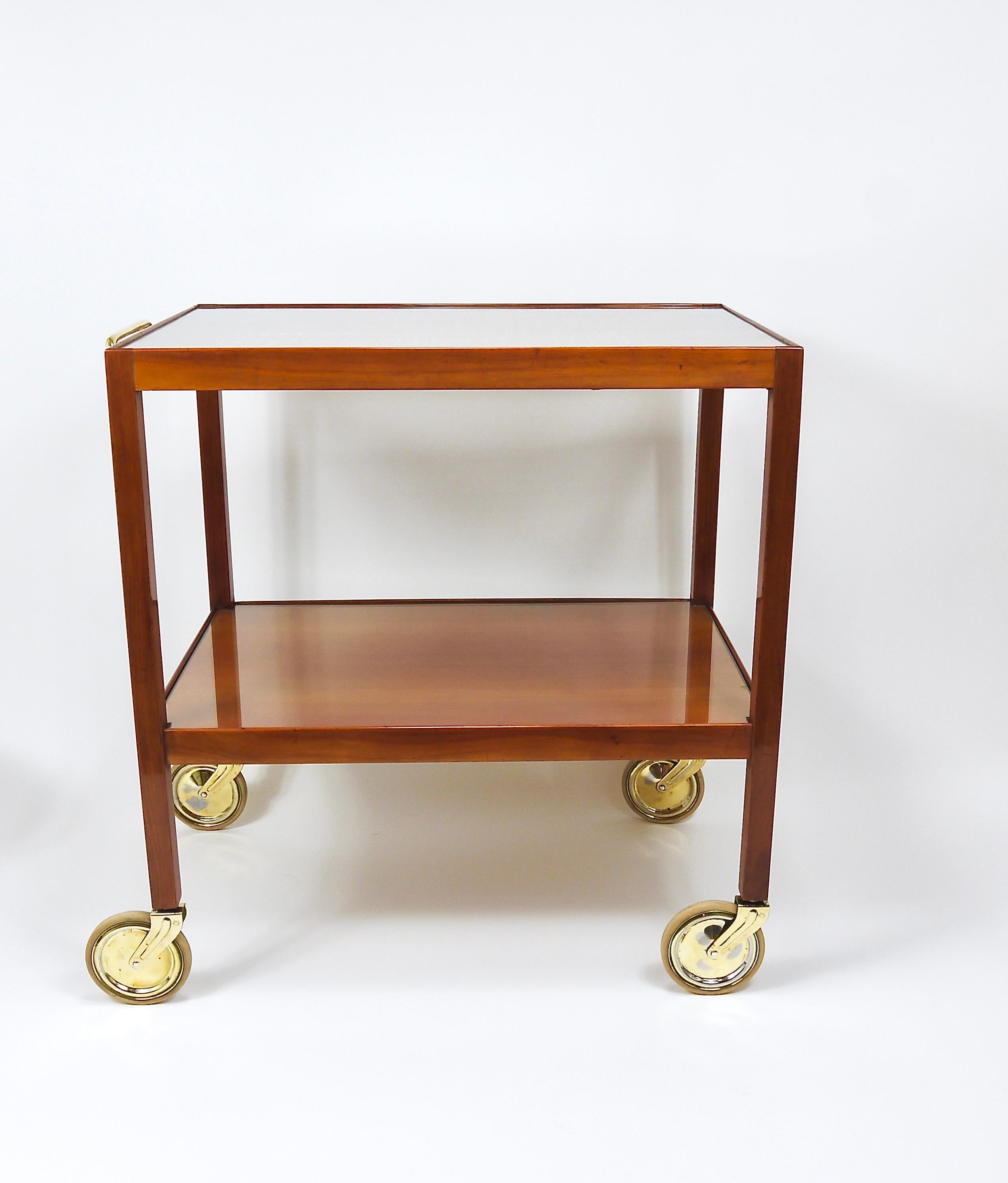 Julius Jirasek Werkstätte Hagenauer Bar Cart Serving Trolley, Vienna, 1930s For Sale 4
