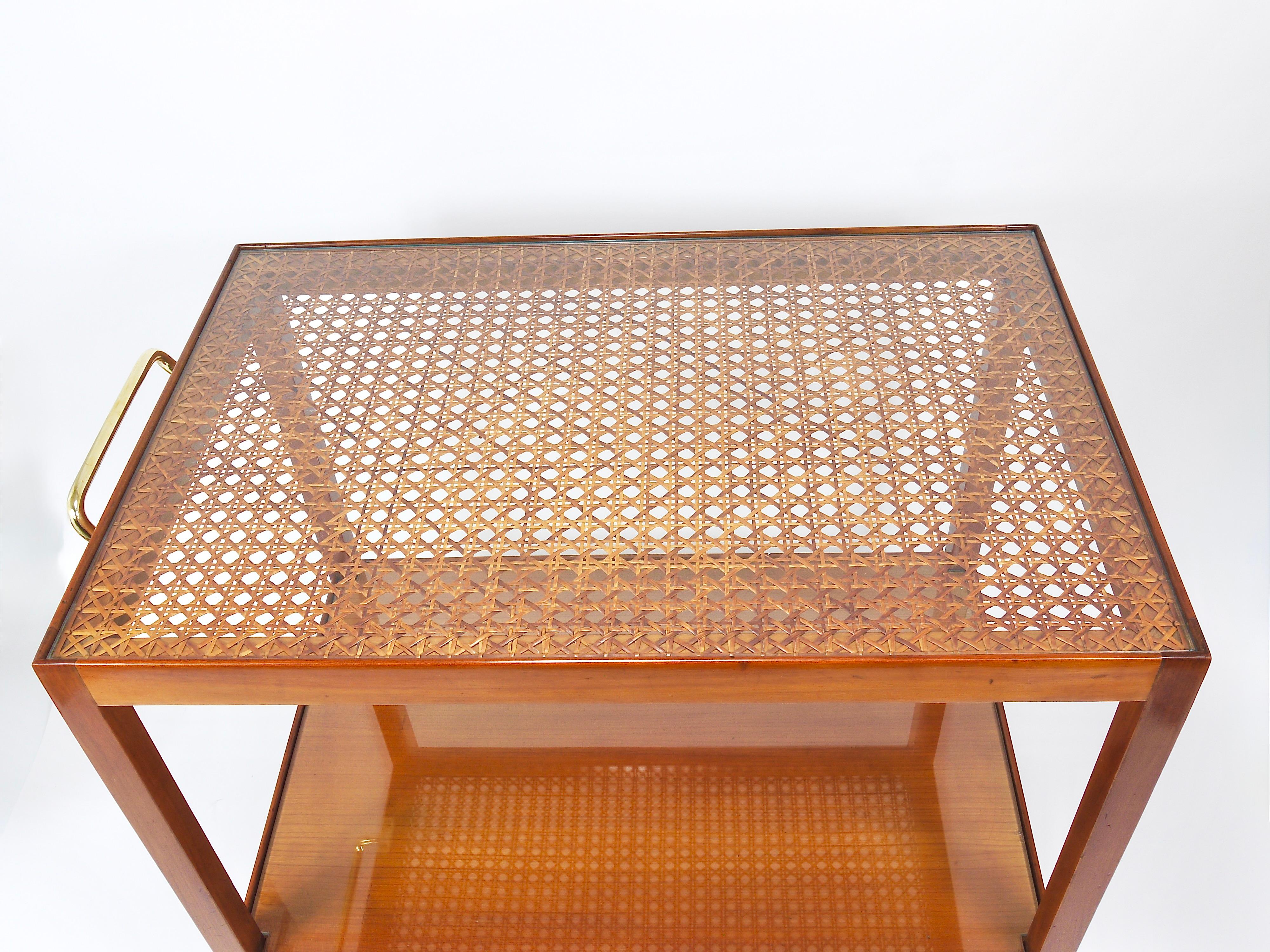 Julius Jirasek Werkstätte Hagenauer Bar Cart Serving Trolley, Vienna, 1930s For Sale 11