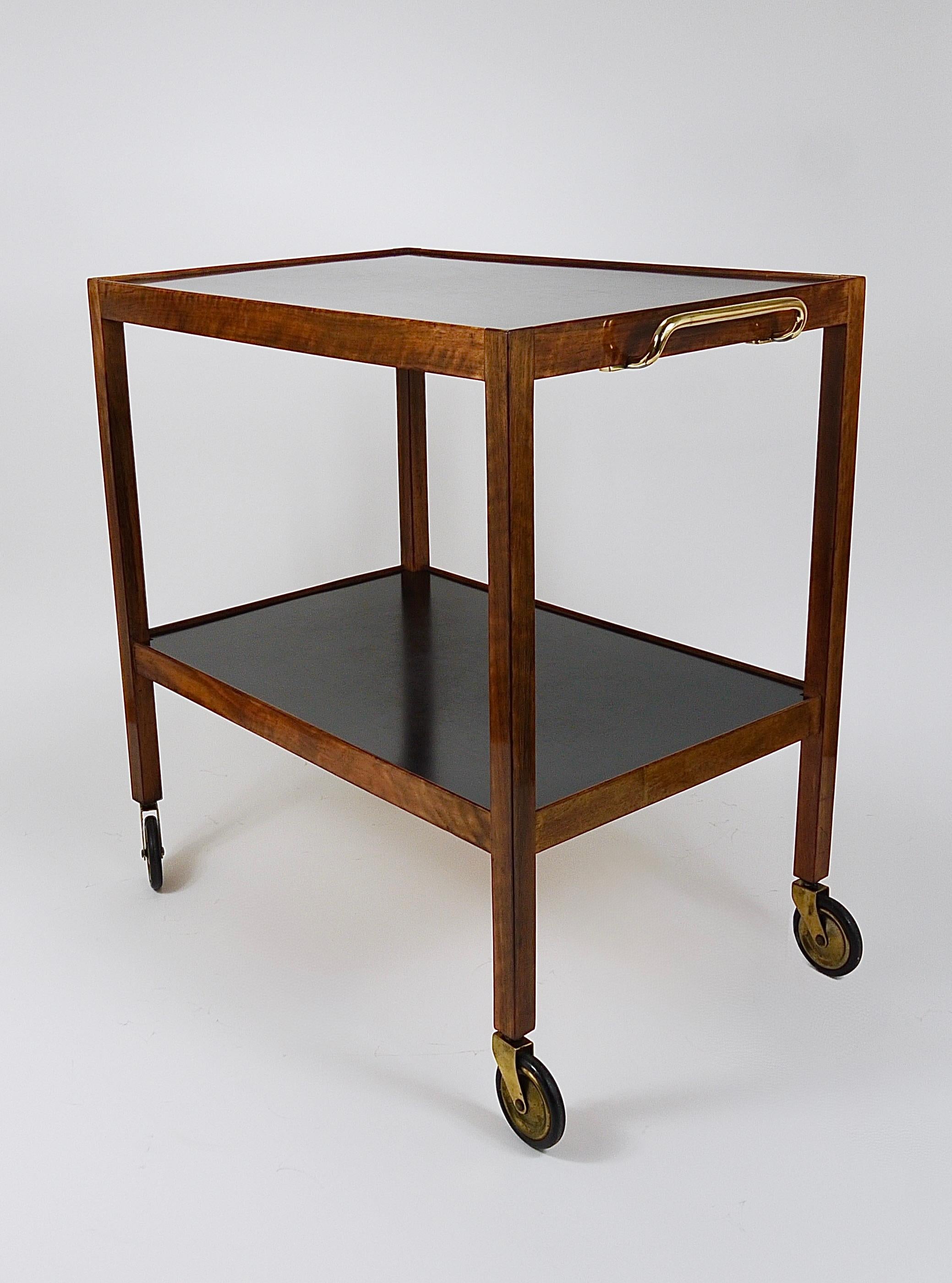 Julius Jirasek Werkstätte Hagenauer Bar Cart Serving Trolley, Vienna, 1930s 12