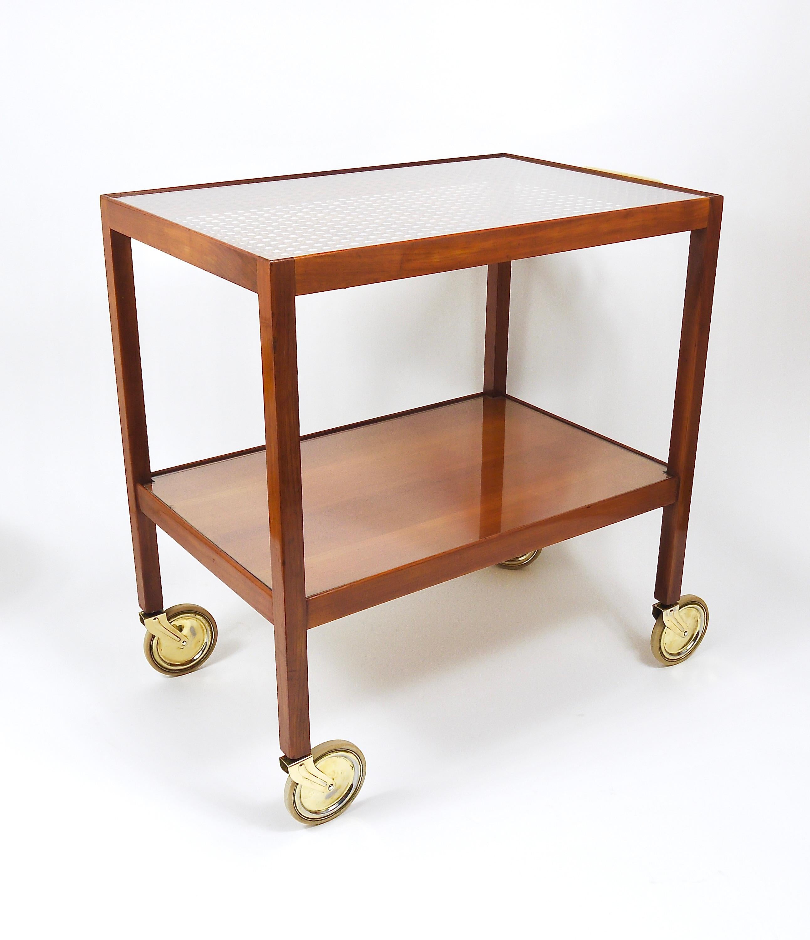 Julius Jirasek Werkstätte Hagenauer Bar Cart Serving Trolley, Vienna, 1930s For Sale 12