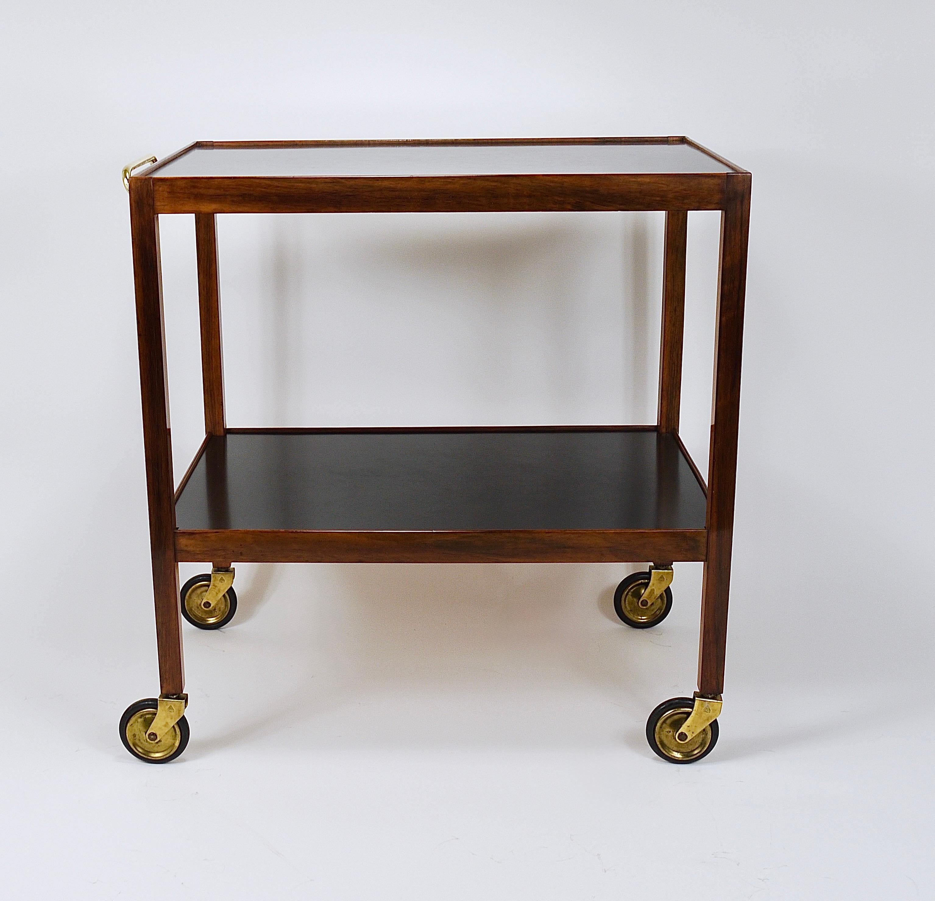 Julius Jirasek Werkstätte Hagenauer Bar Cart Serving Trolley, Vienna, 1930s 13