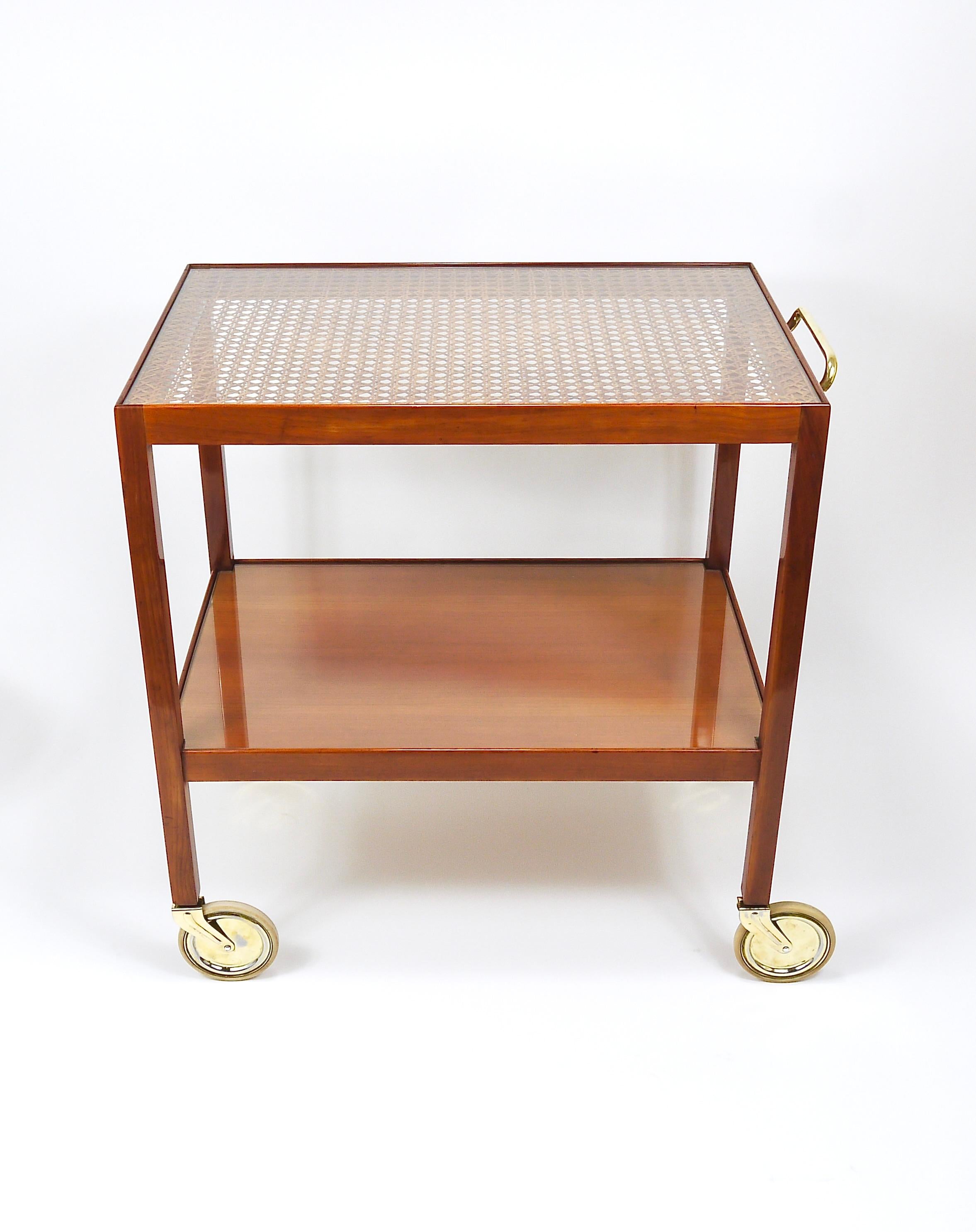 Julius Jirasek Werkstätte Hagenauer Bar Cart Serving Trolley, Vienna, 1930s For Sale 13