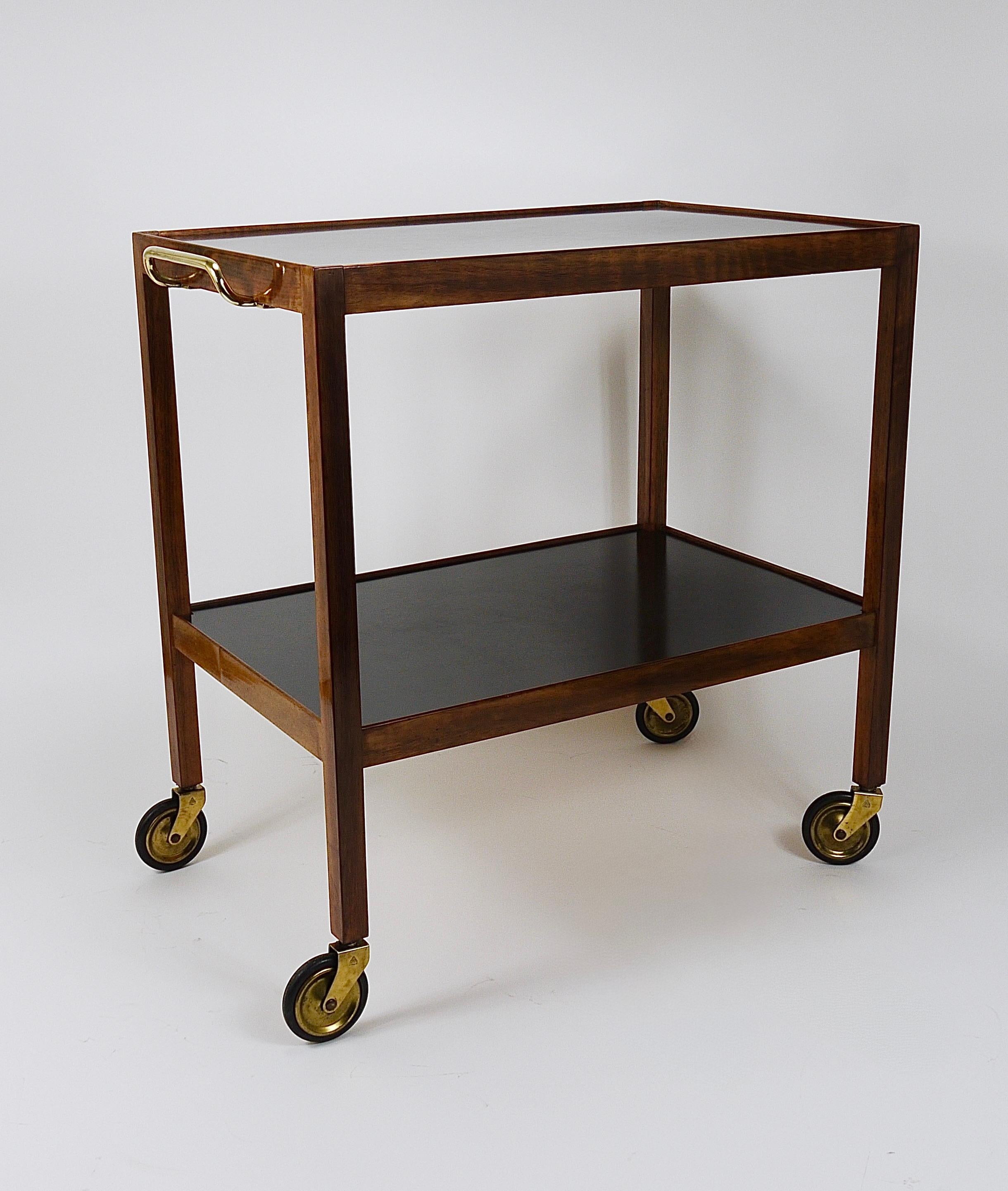 Julius Jirasek Werkstätte Hagenauer Bar Cart Serving Trolley, Vienna, 1930s 14
