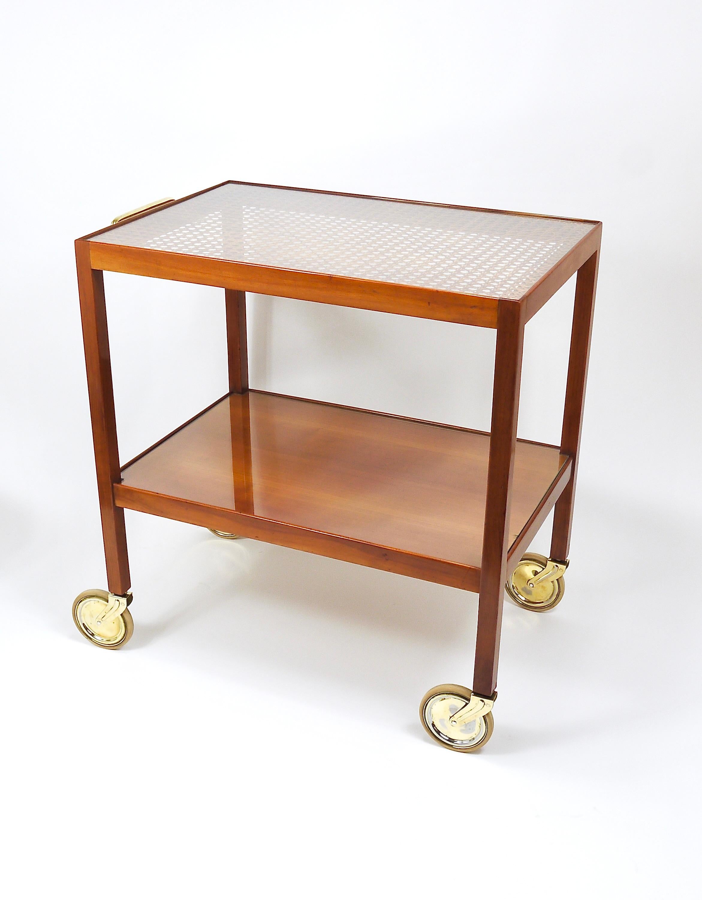 Art Deco Julius Jirasek Werkstätte Hagenauer Bar Cart Serving Trolley, Vienna, 1930s For Sale