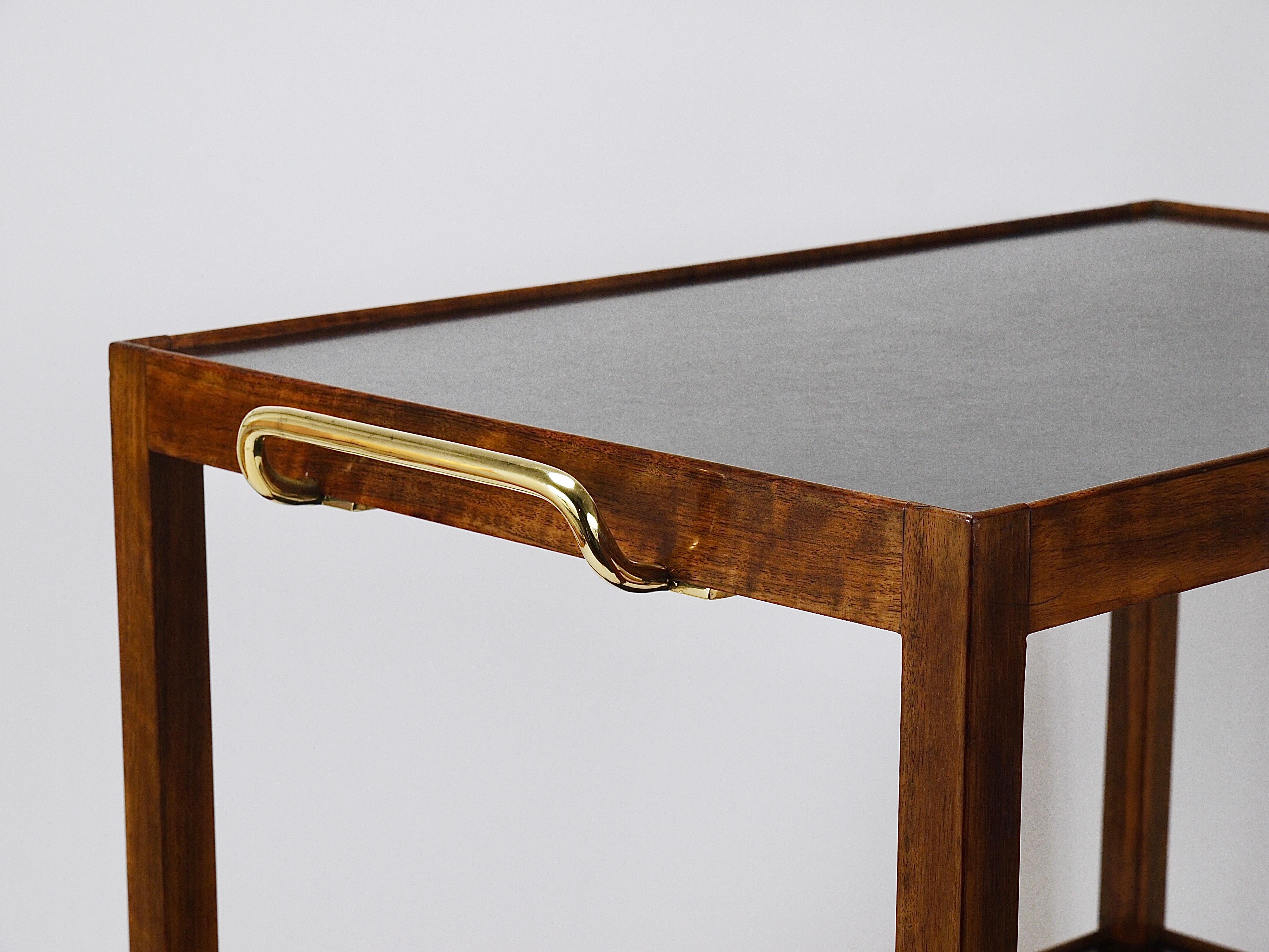 Julius Jirasek Werkstätte Hagenauer Bar Cart Serving Trolley, Vienna, 1930s 1