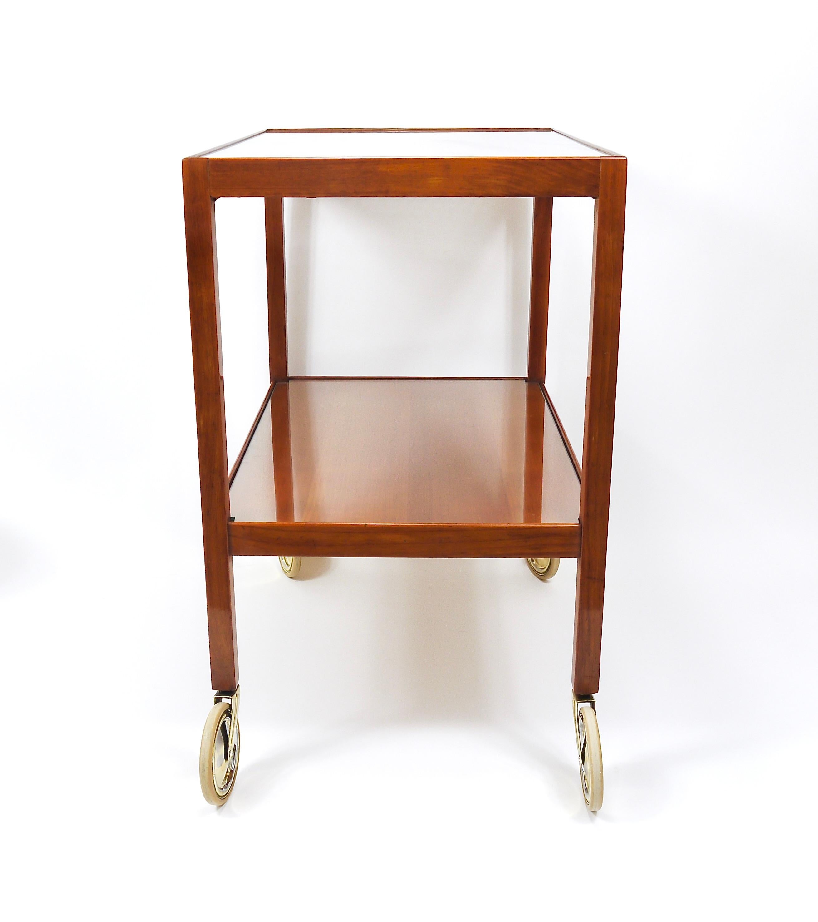 Julius Jirasek Werkstätte Hagenauer Bar Cart Serving Trolley, Vienna, 1930s For Sale 1