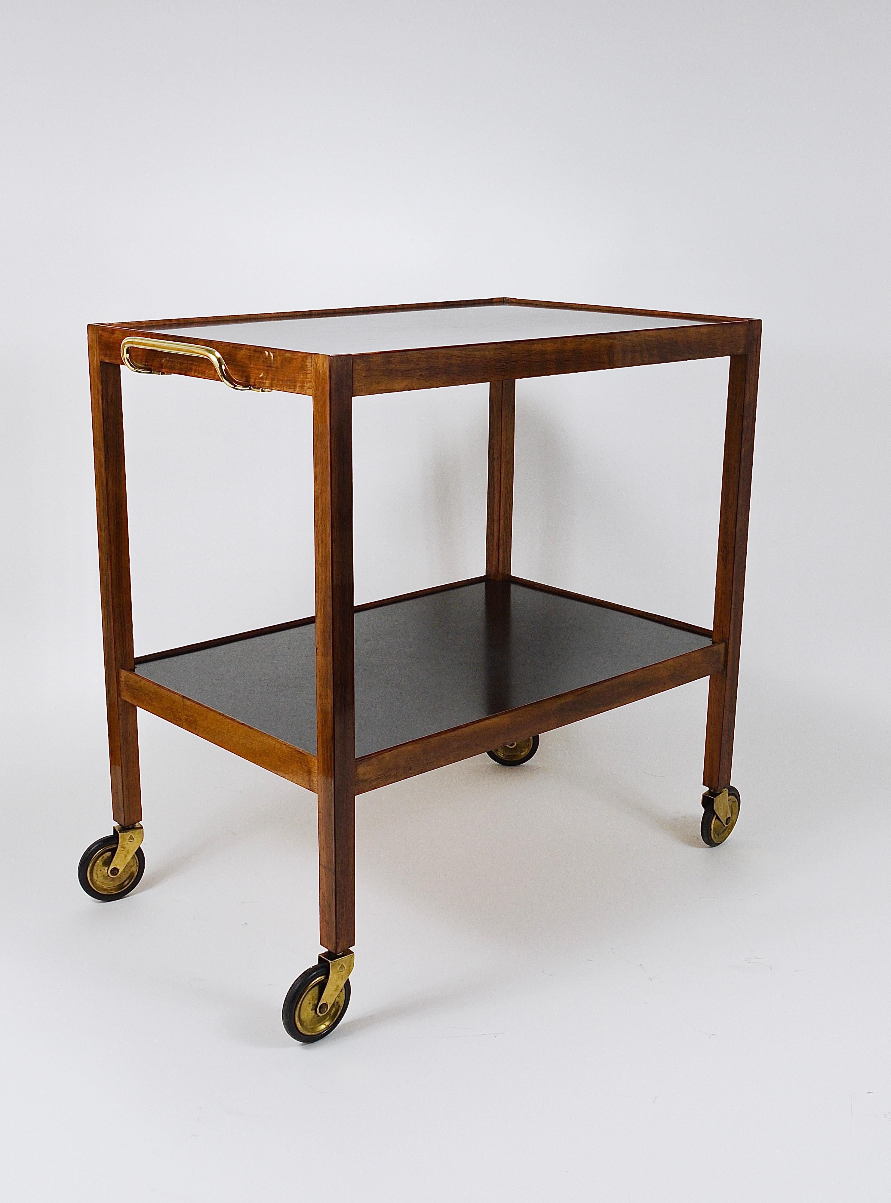 Julius Jirasek Werkstätte Hagenauer Bar Cart Serving Trolley, Vienna, 1930s 2