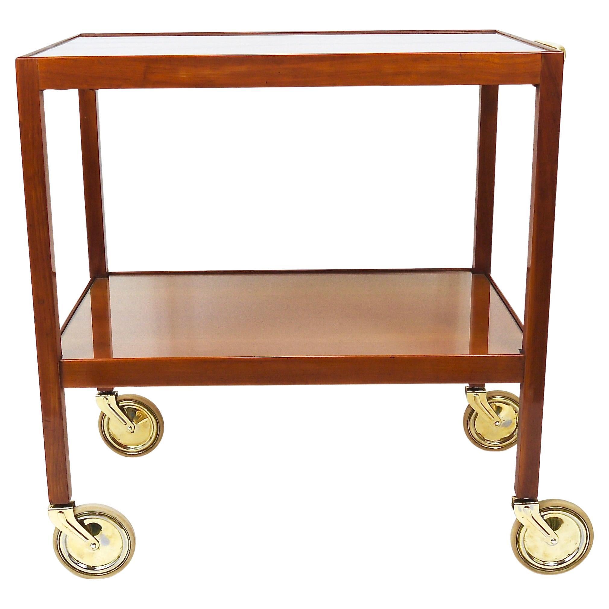 Julius Jirasek Werkstätte Hagenauer Bar Cart Serving Trolley, Vienna, 1930s For Sale