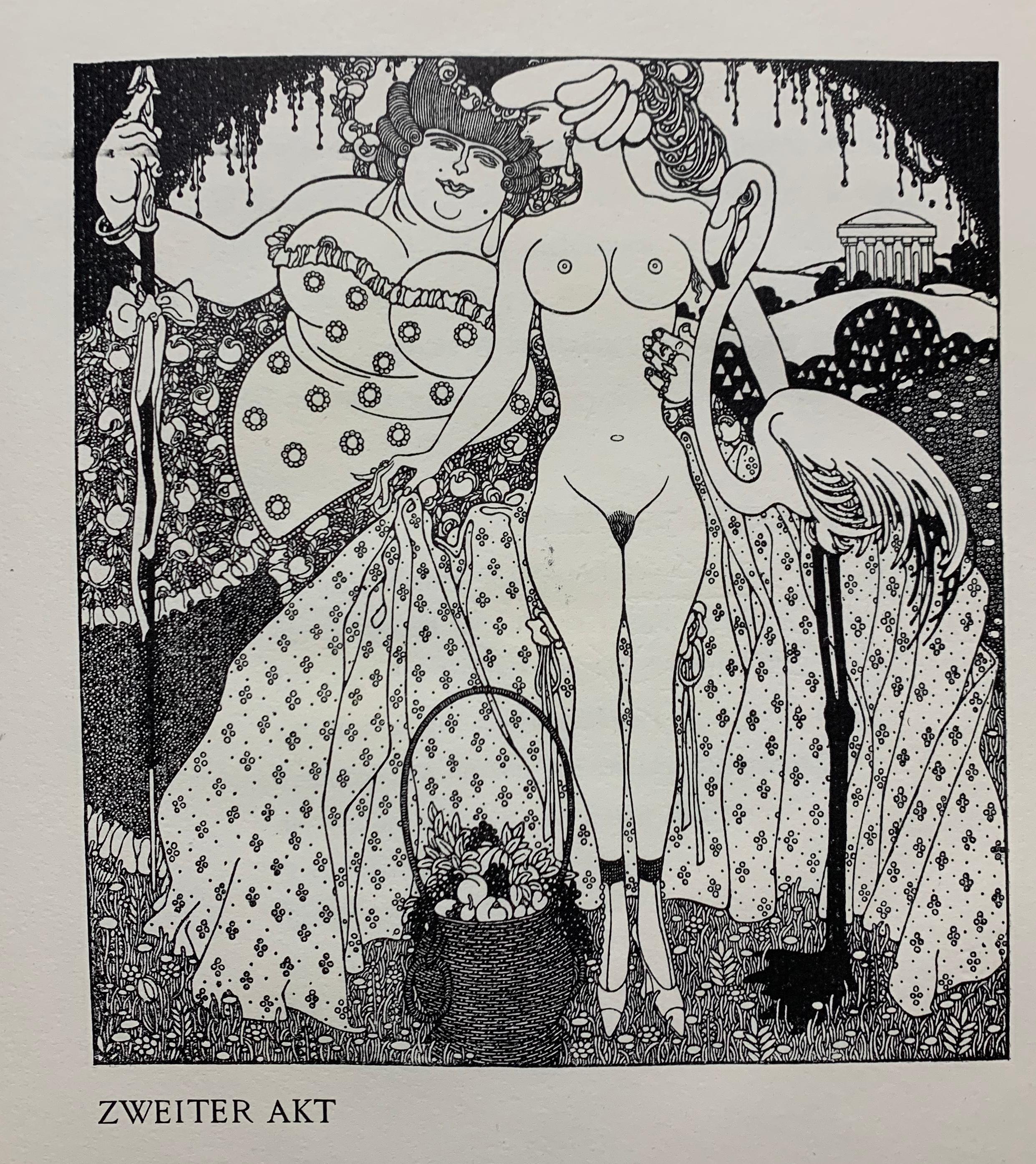 Julius Klinger Nude Print - Sodom: Ein Speil