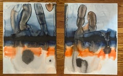 Monolith Serie III, acquerello, astratto, firmato, 2005, 30x44