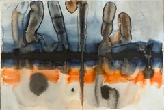 Monolith Serie III, acquerello, astratto, firmato, 2005, 30x44