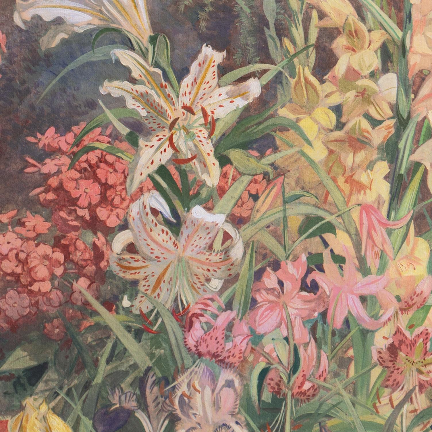 „The Artist's Garden“, Münchner Akademie, Kunstinstitut von Chicago, PAFA, Corcoran – Painting von Julius Moessel