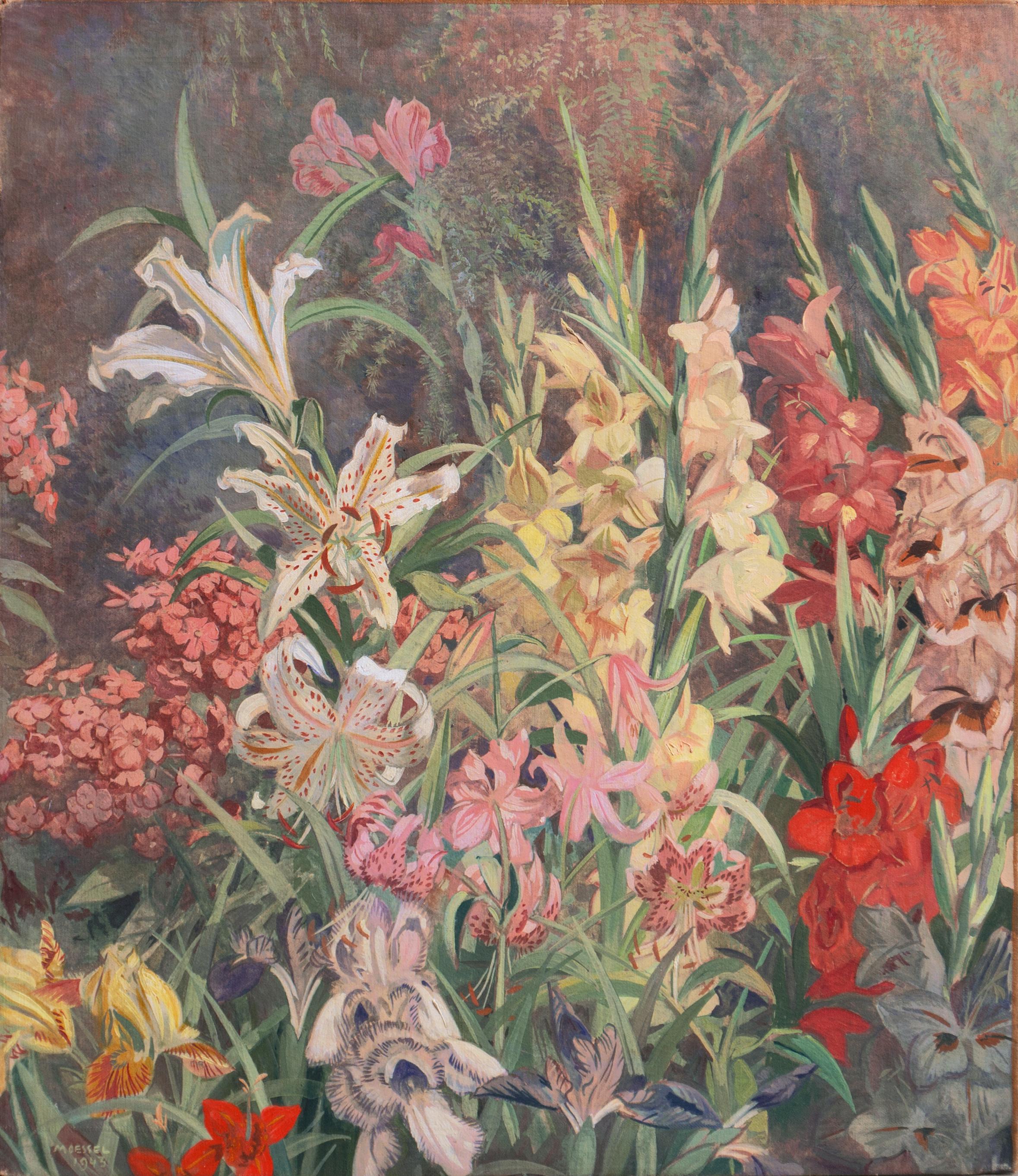 Julius Moessel Landscape Painting - 'The Artist's Garden', Munich Academy, Art Institute of Chicago, PAFA, Corcoran