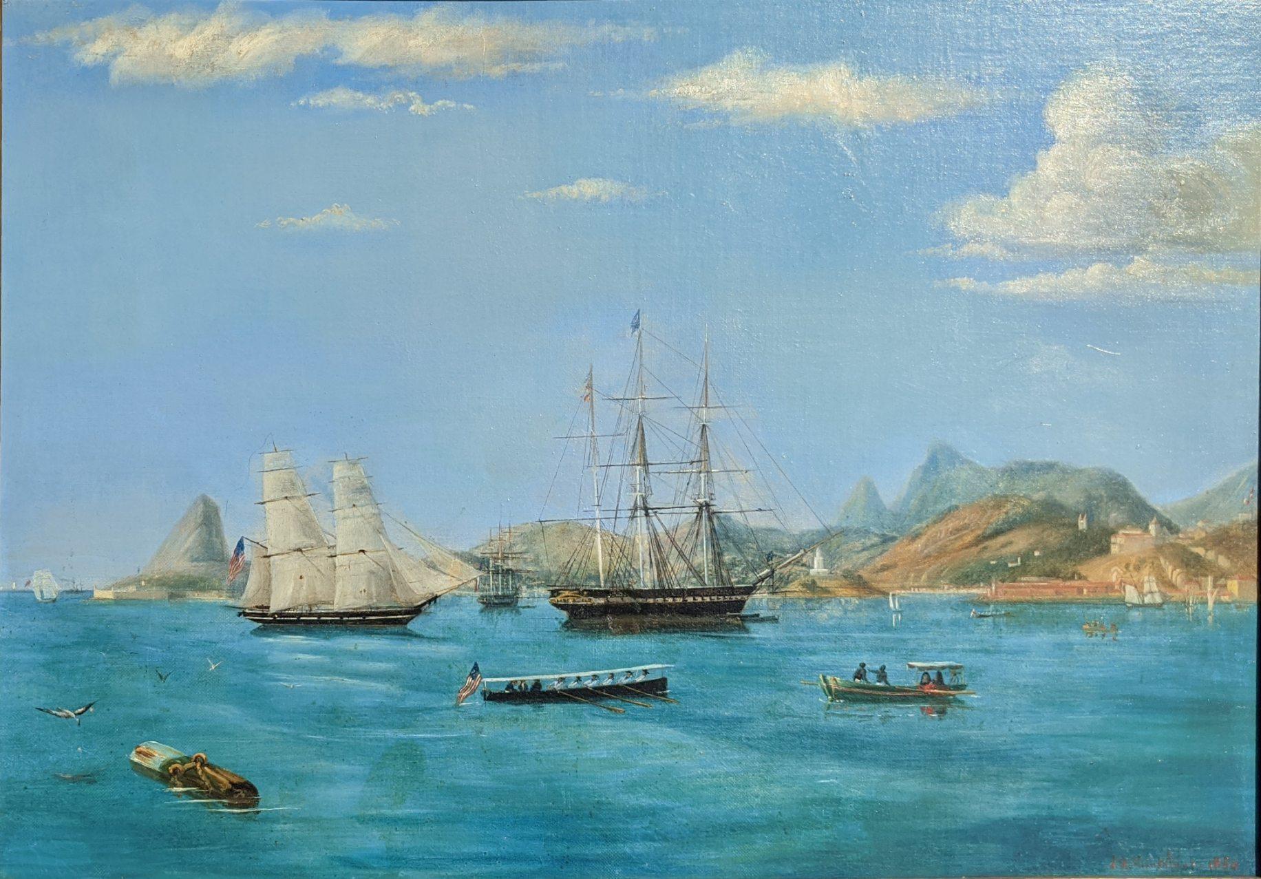 "Harbour of Rio de Janeiro, Brazil, " Julius Montalant, Maritime Port Trade