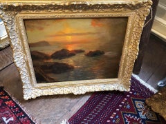 Bundoran Bay, County Donegal Ireland - Sea with glowing hues at Dusk Oil paints