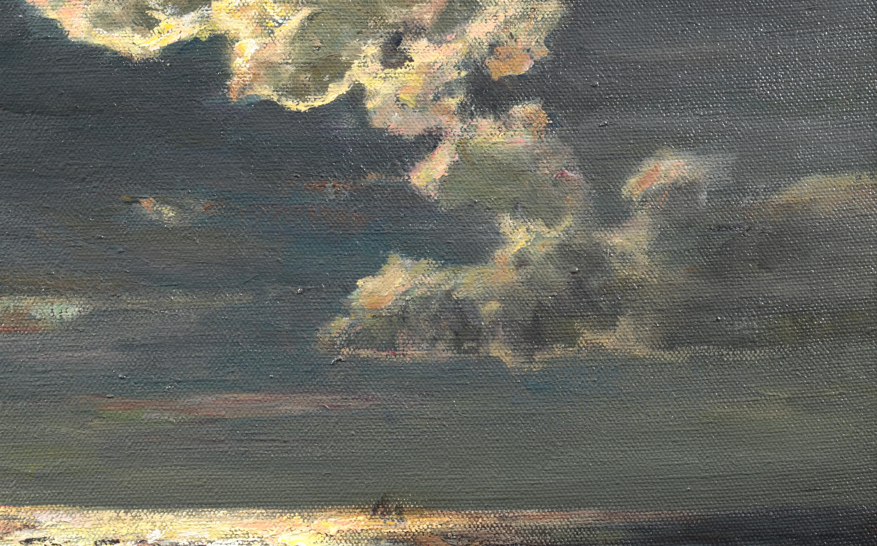 Luz de luna - St Ives - Paisaje marítimo británico Pintura al óleo de Julius Olsson 9