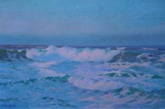 Sunlit Surf - Cornish Seascape - British Newlyn School art marine oil painting