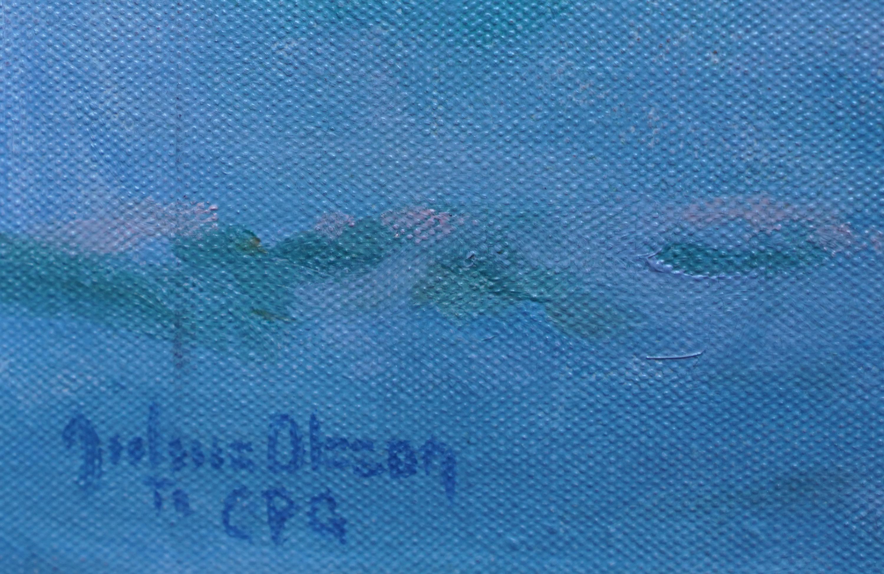 Surf illuminato dal sole - Paesaggio marino della Cornovaglia - Pittura ad olio marina della Scuola Britannica di Newlyn 3