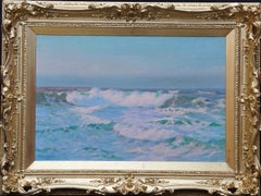 Sunlit Surf - Cornish Seascape - British Newlyn School art marine oil painting