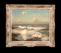The Summer Sea, Newquay, 19th Century by Julius Olsson (1864-1942)