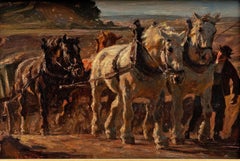 "Returning Home in the Evening Light (Quadriga)" Julius Paul Junghanns 