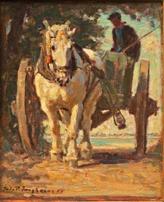 "Horse Drawn Carriage" Julius Paul Junghanns (German, 1876-1958)