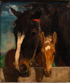 "Mare and Her Foal" Julius Paul Junghanns (1876-1958)
