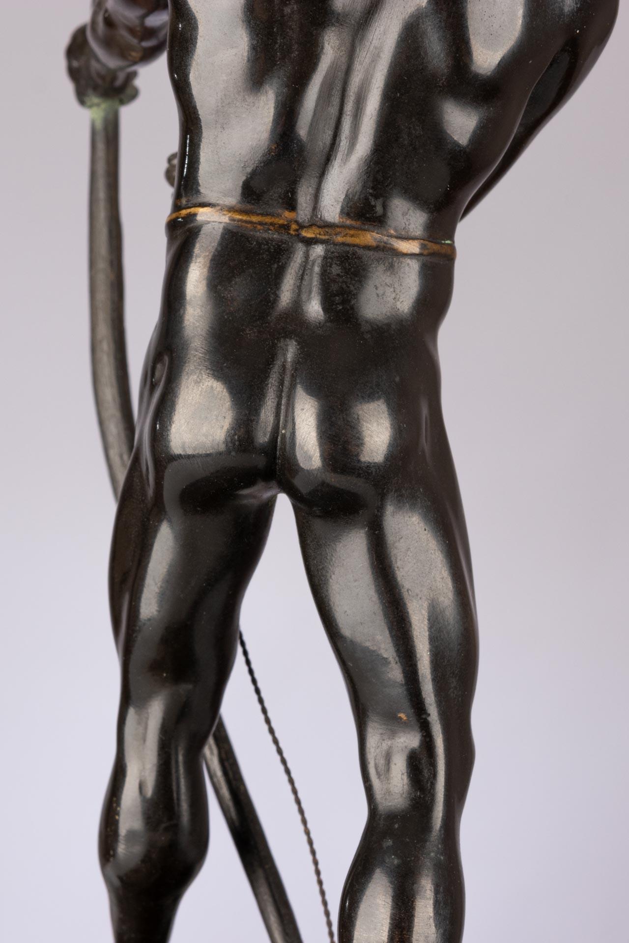 Julius Paul Schmidt-Felling - El arquero, escultura de bronce, Alemania, Berlín 1900 en venta 5