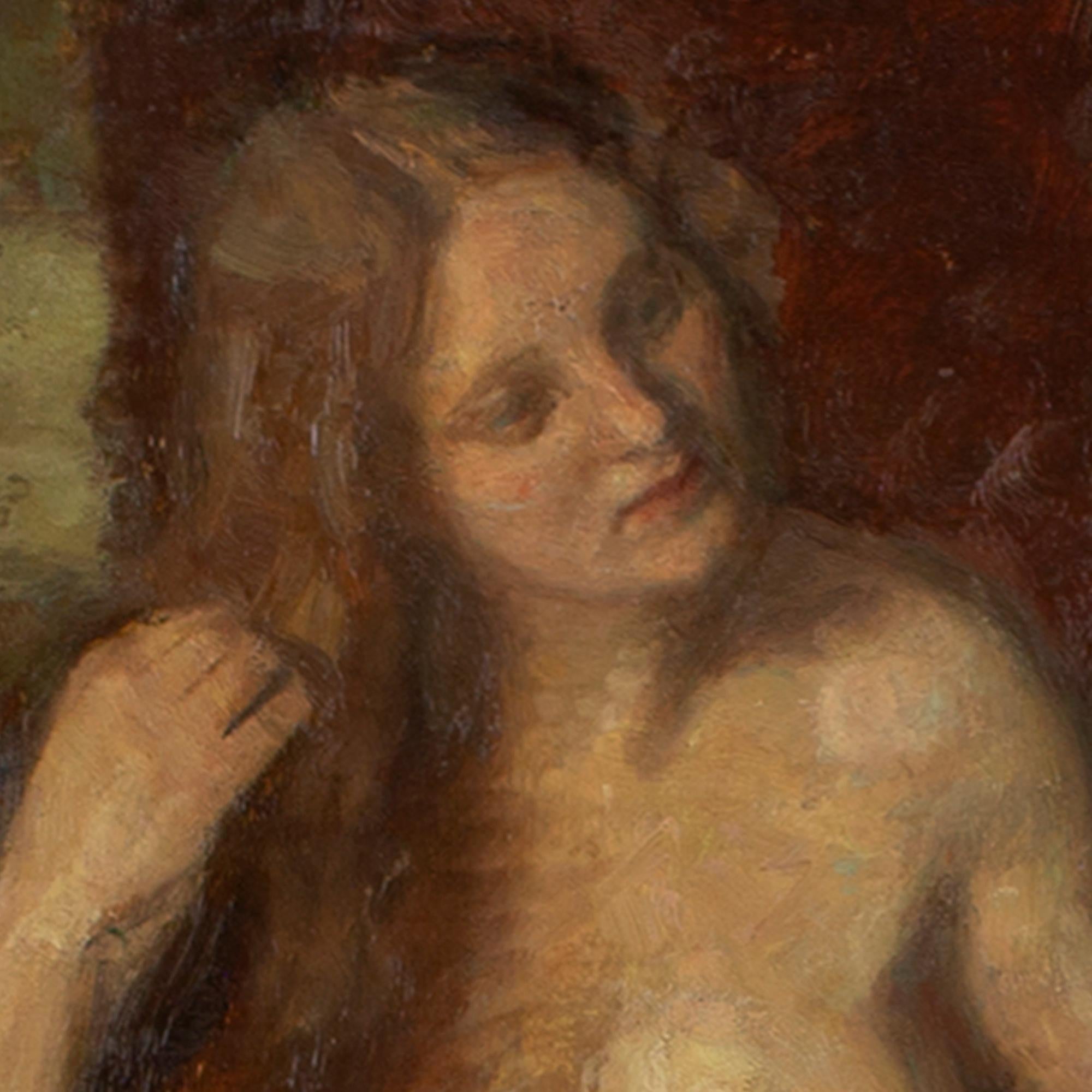 Julius Paulsen, A letto, Pittura ad olio 2