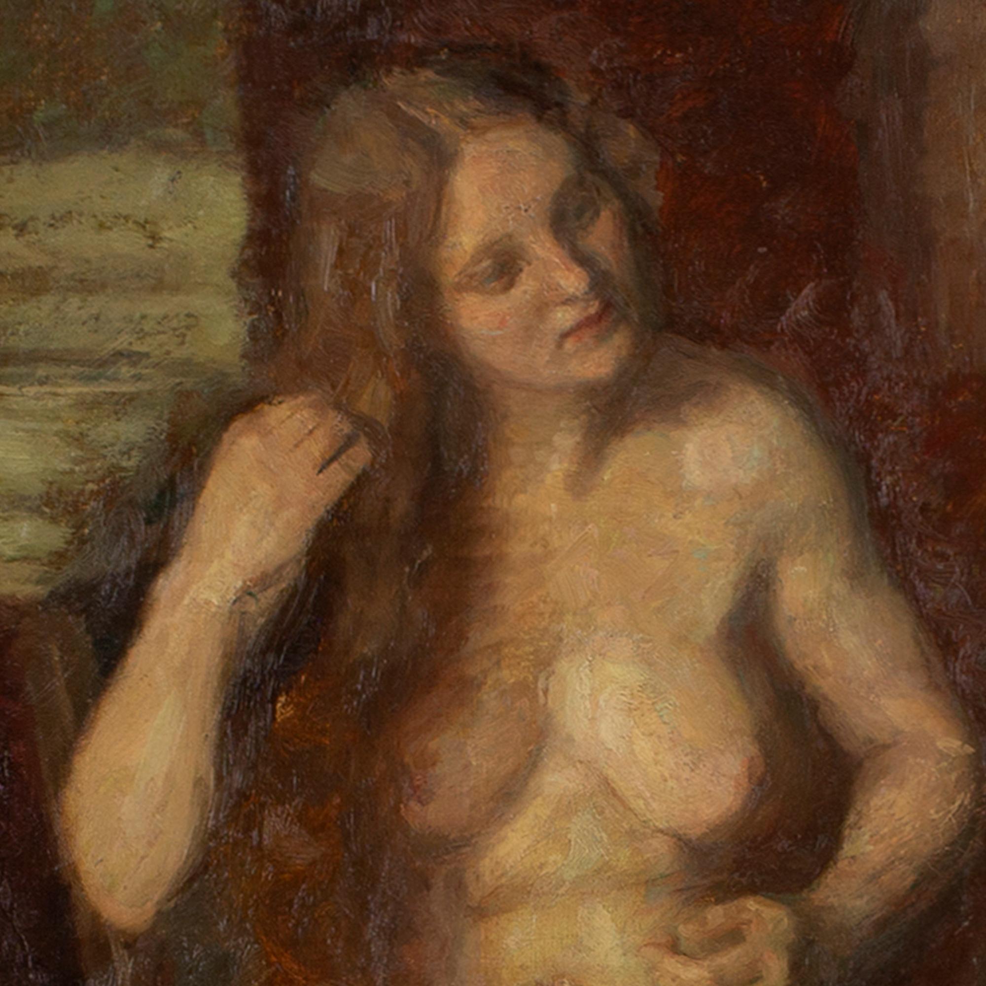 Julius Paulsen, A letto, Pittura ad olio 6