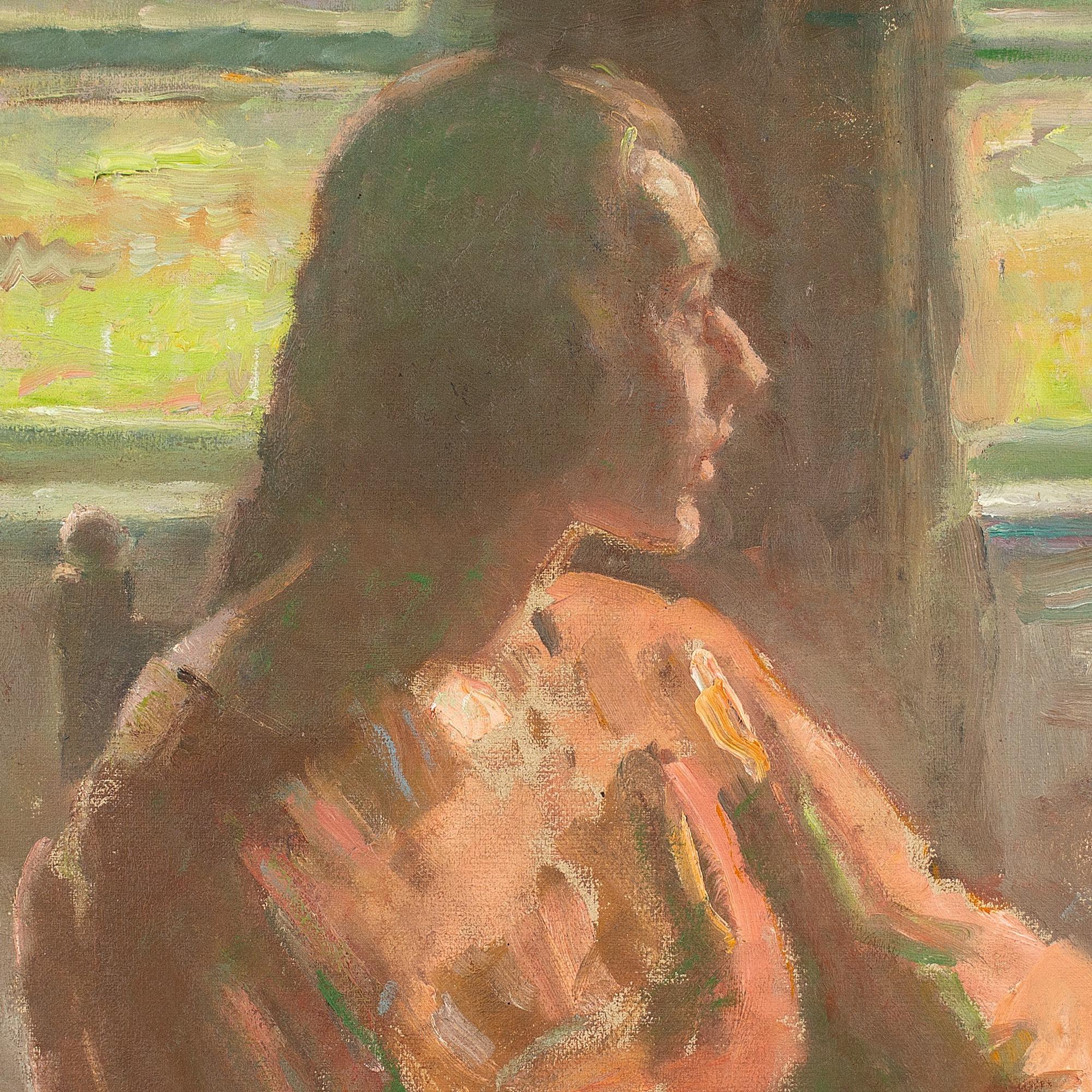 Julius Paulsen, Vicino alla finestra, Pittura a olio 3