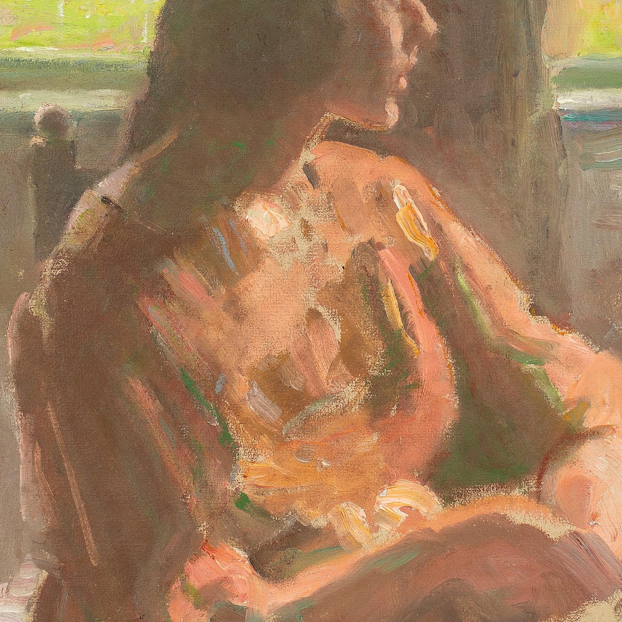 Julius Paulsen, Vicino alla finestra, Pittura a olio 4
