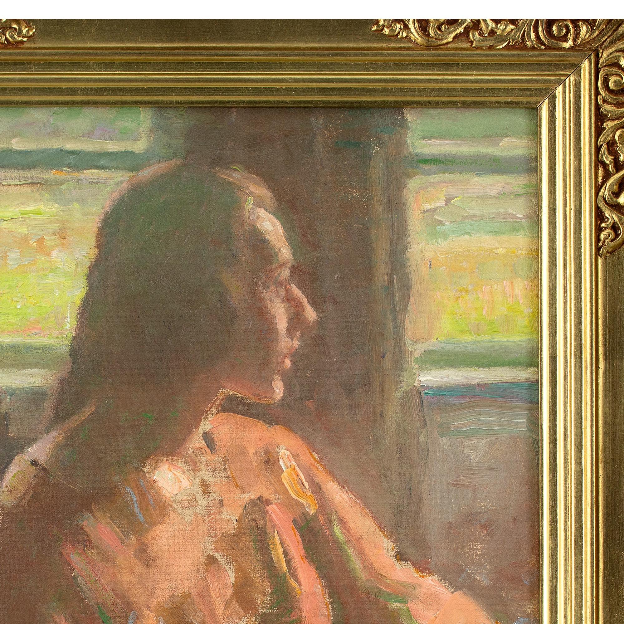Julius Paulsen, Vicino alla finestra, Pittura a olio 6