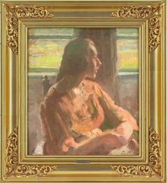 Julius Paulsen, By The Window, Oil Painting 