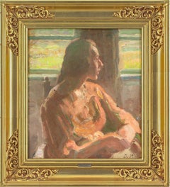 Julius Paulsen, By The Window, Ölgemälde