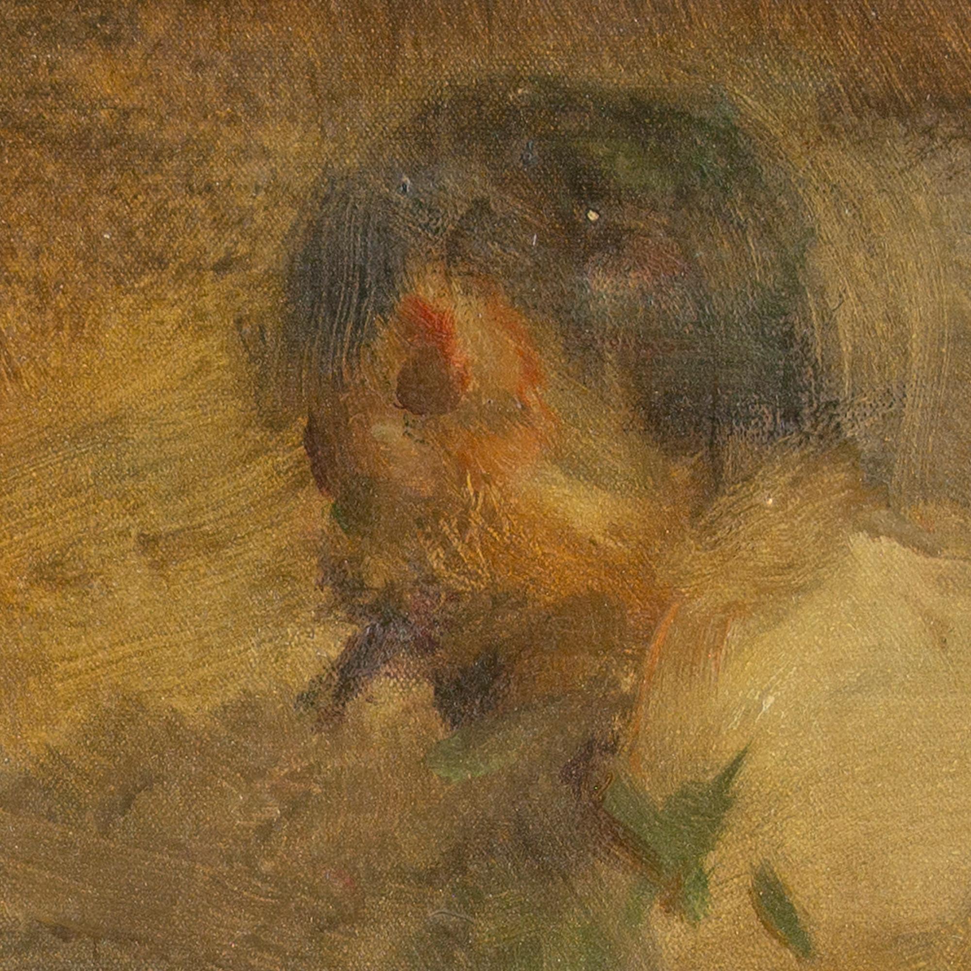 Julius Paulsen, Autoritratto con modella, Pittura a olio 7
