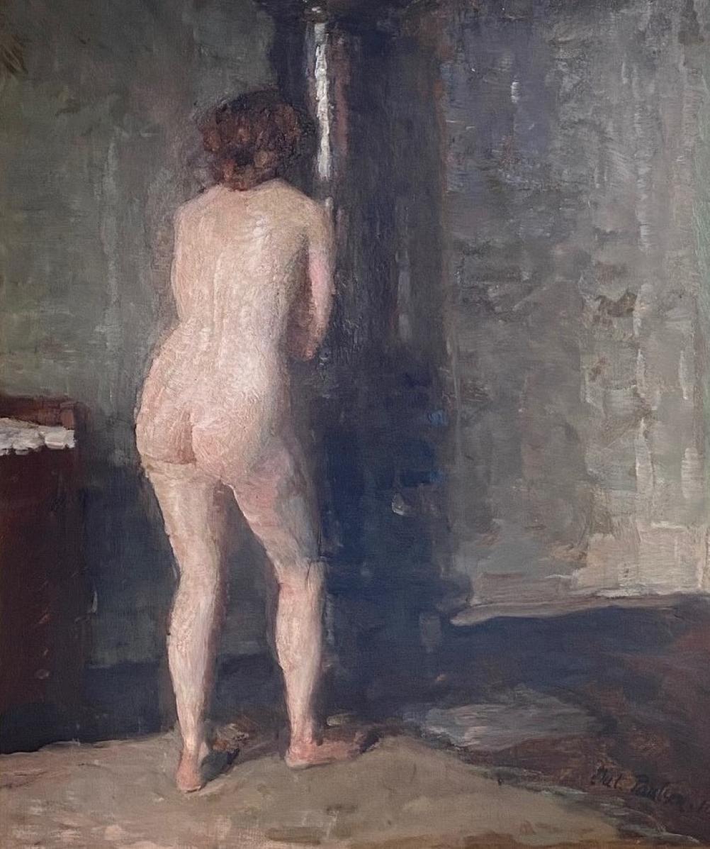 Julius Paulsen Portrait Painting - NUDE SEEN FROM THE BACK