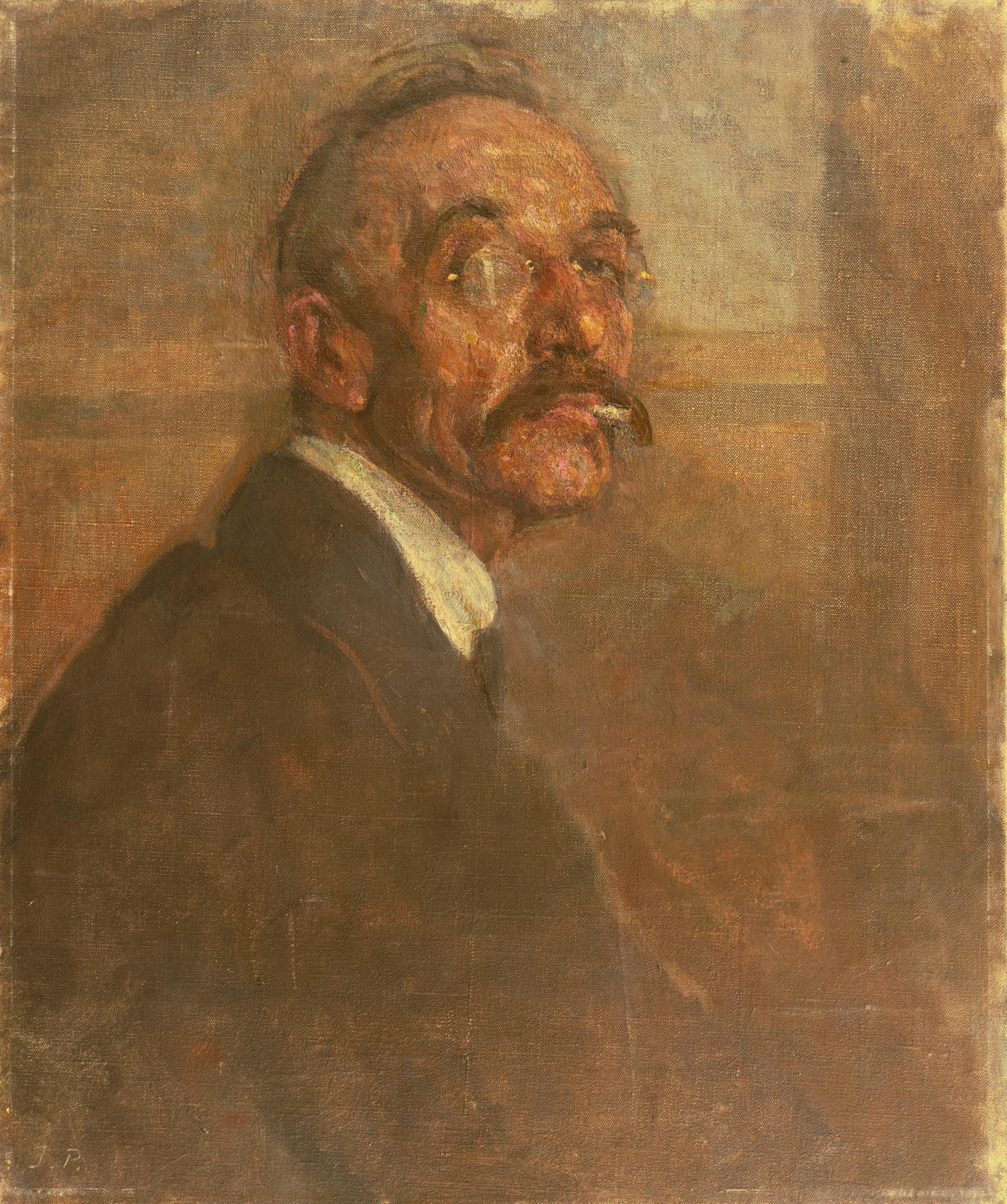 Initialed lower left, 'J.P' for Julius Paulsen (Danish, 1860-1940) and painted circa 1910.

A dramatic, early twentieth-century work by this notable Post-Impressionist painter and theorist of Modernism. Julius Paulsen first studied at Denmark's