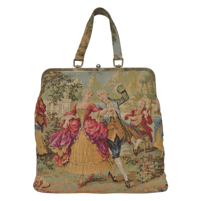 Tapestry Victorian 1940s Vintage Bags, Handbags & Cases for sale