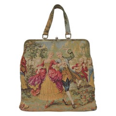 Retro Julius Resnick Large Tapestry Handbag 1950s