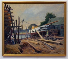 Vintage Three American Impressionist Paintings by Julius Richter