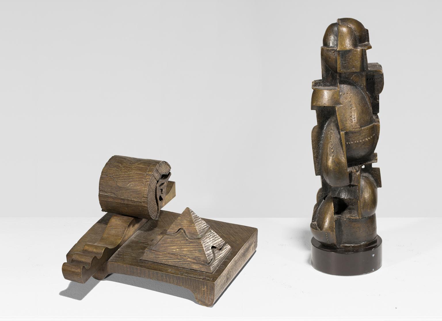 Julius Schmidt  Sculpture Cast Iron Bronze Geometric For Sale 7