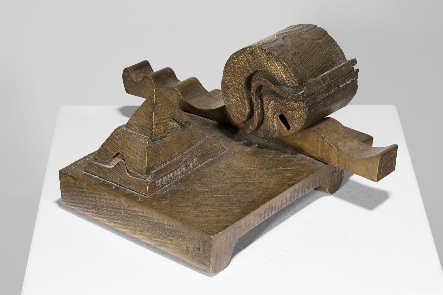 Julius Schmidt  Sculpture Cast Iron Bronze Geometric For Sale 1