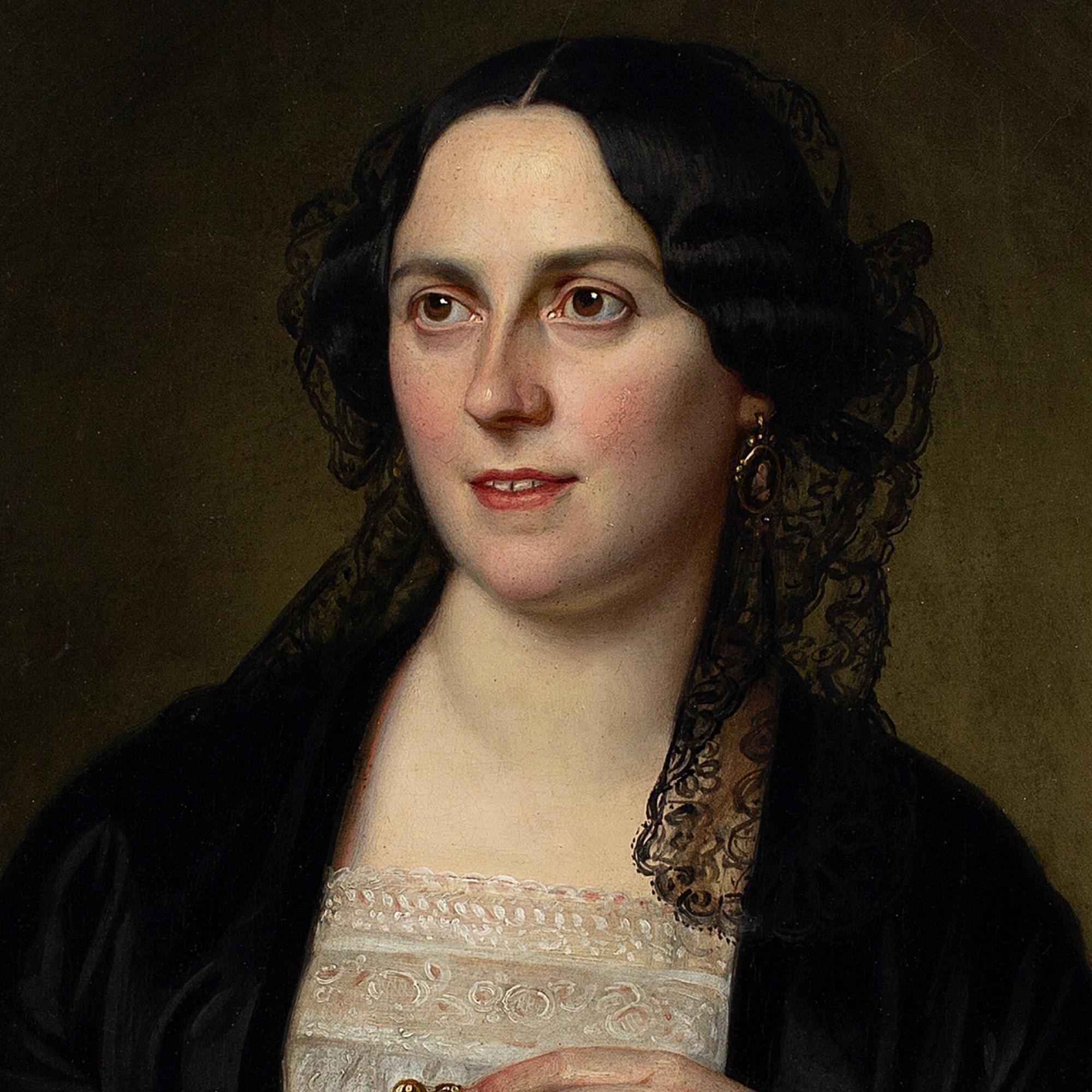 Julius Schoppe, Ritratto di signora, Pittura a olio 5