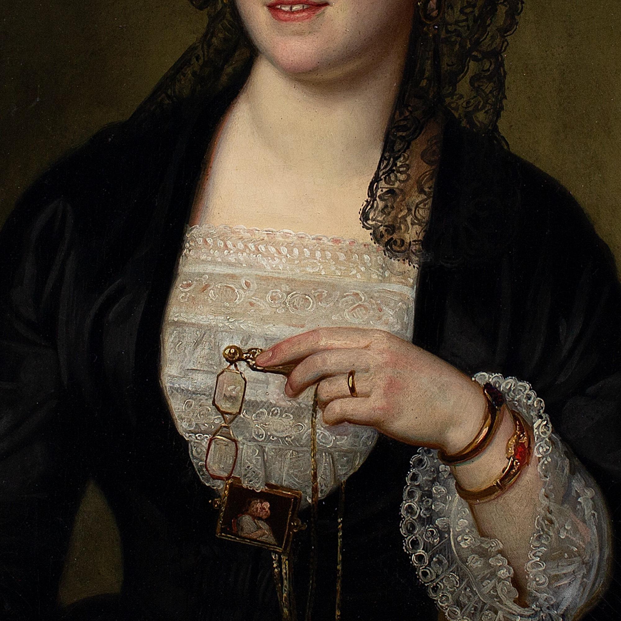 Julius Schoppe, Ritratto di signora, Pittura a olio 6