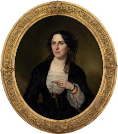 Julius Schoppe, Ritratto di signora, Pittura a olio